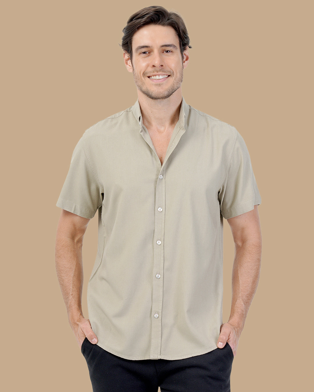 Beige Medium Cotton shirt