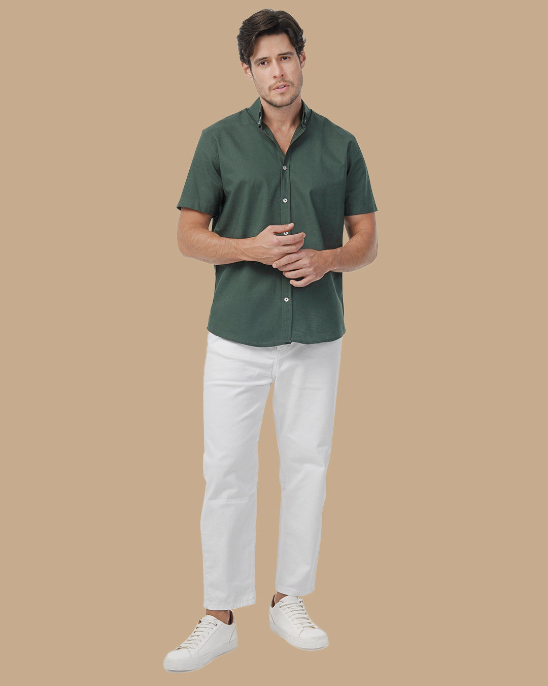 Dark Green Linen shirt