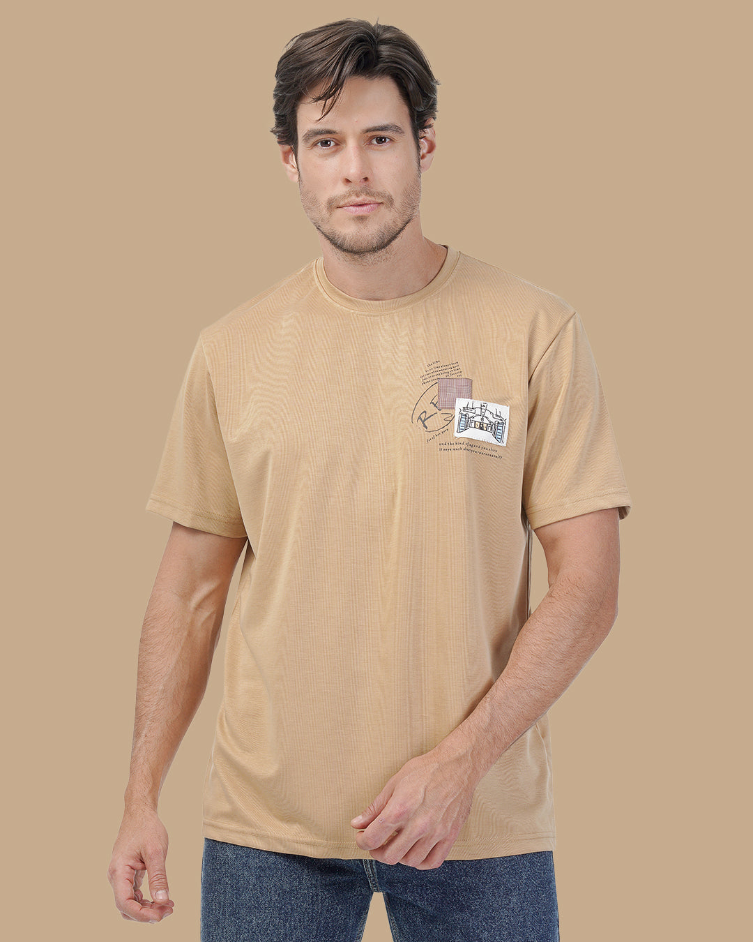 Camel Cotton T-shirt