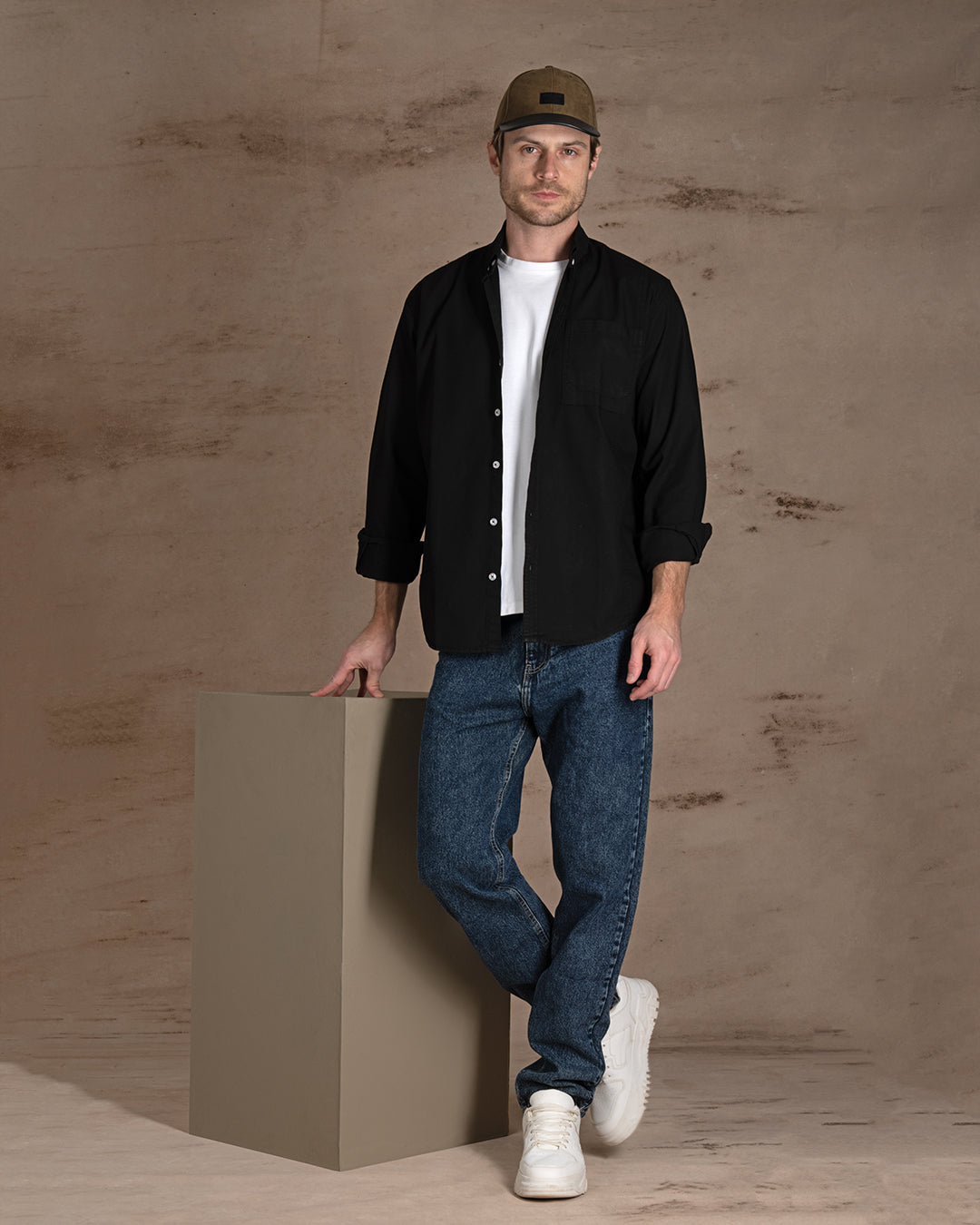 Black striped Cotton shirt