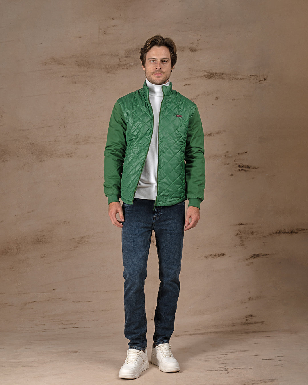 Green Regular fit waterproof jacket