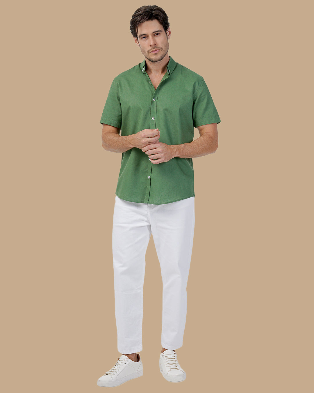 Olive Green Linen shirt