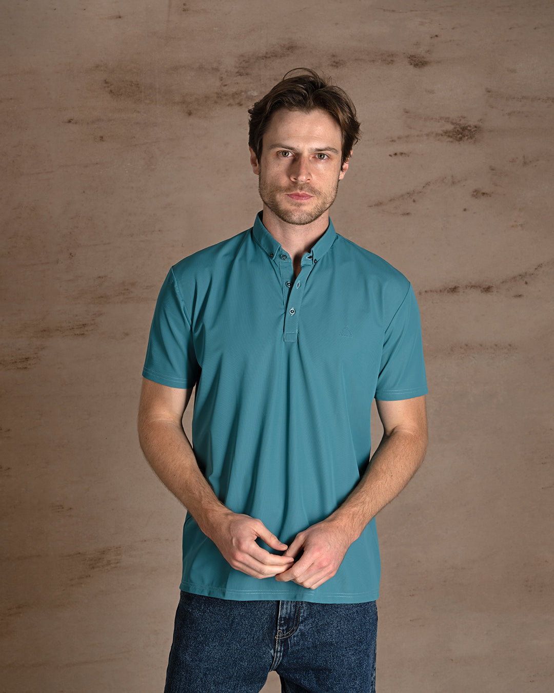 Royal Green Cotton Polo Shirt Short sleeves