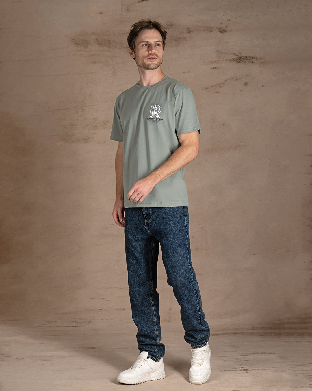 Dark Mint Dual-sided printed Cotton T-shirt