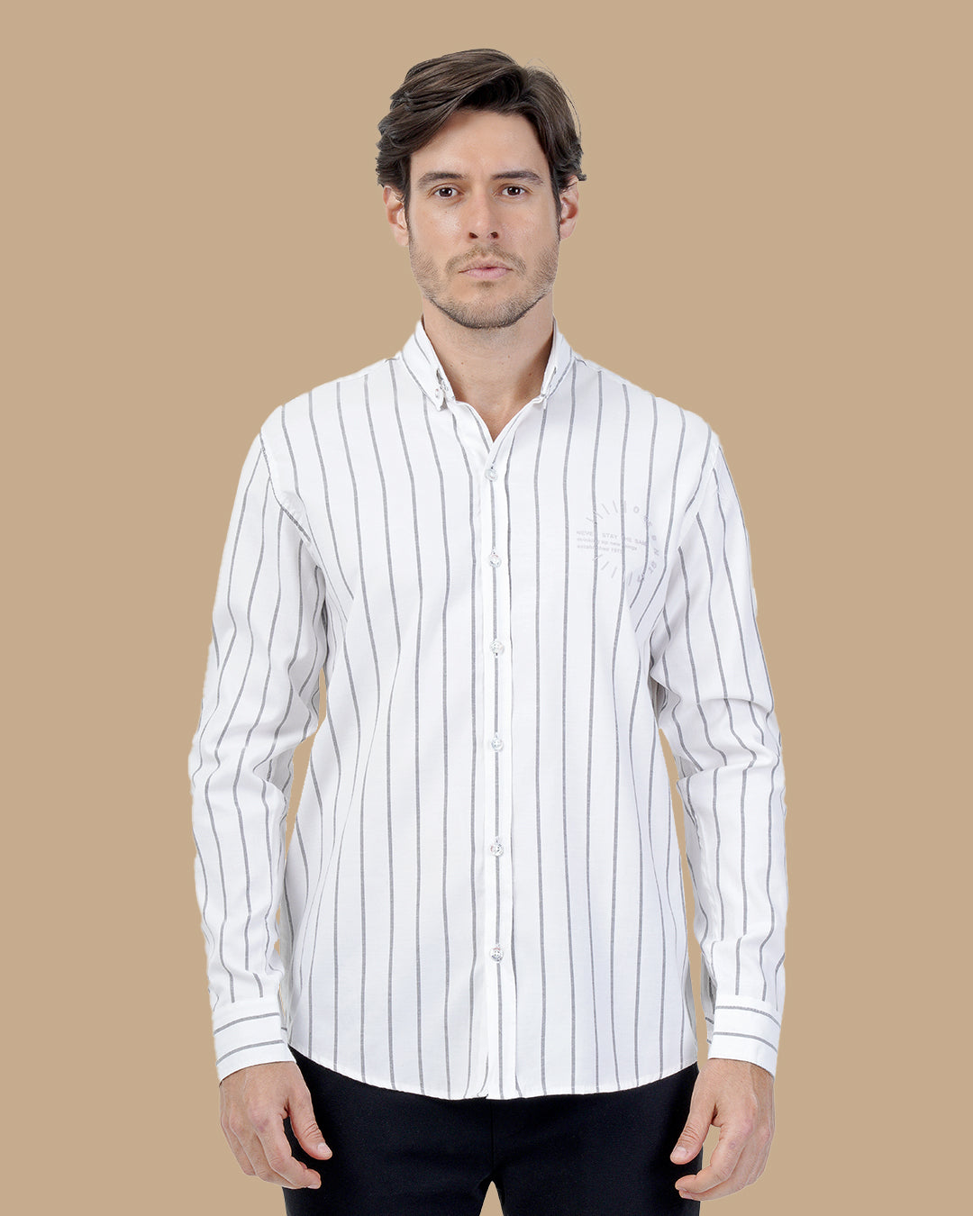 White Cotton Big size shirt