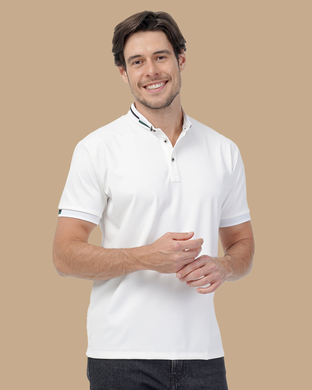 White Cotton Polo Shirt