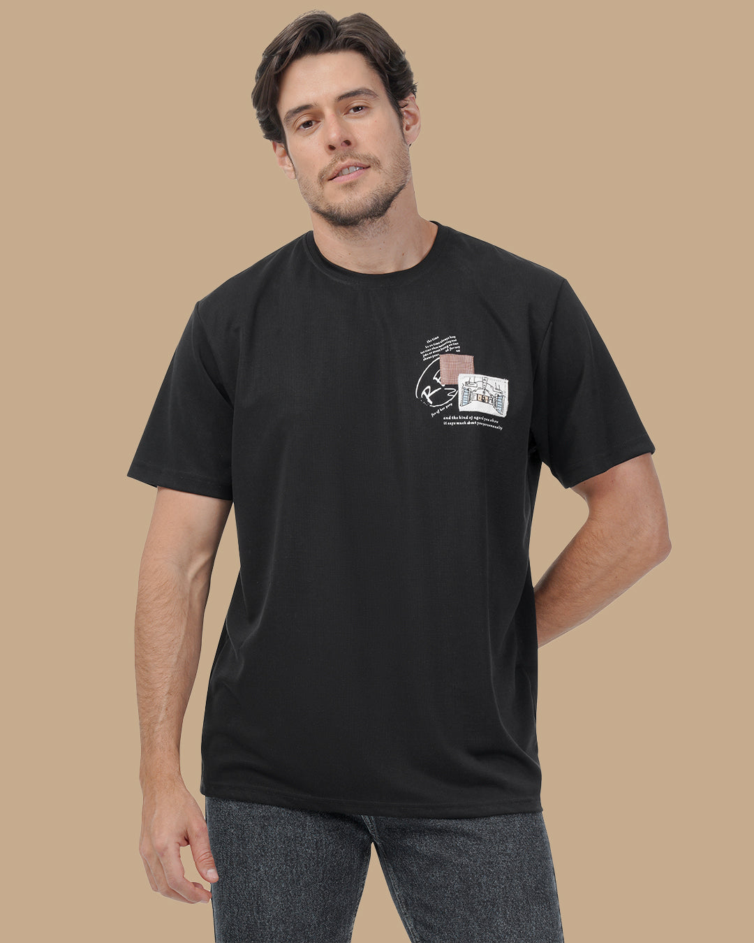 Black Cotton T-shirt