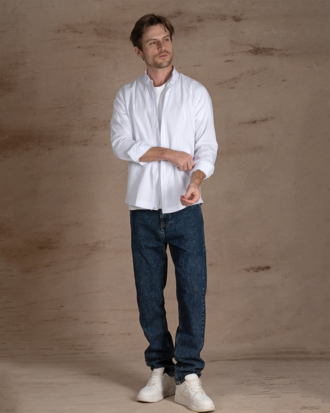 White Regular Fit Cotton shirt
