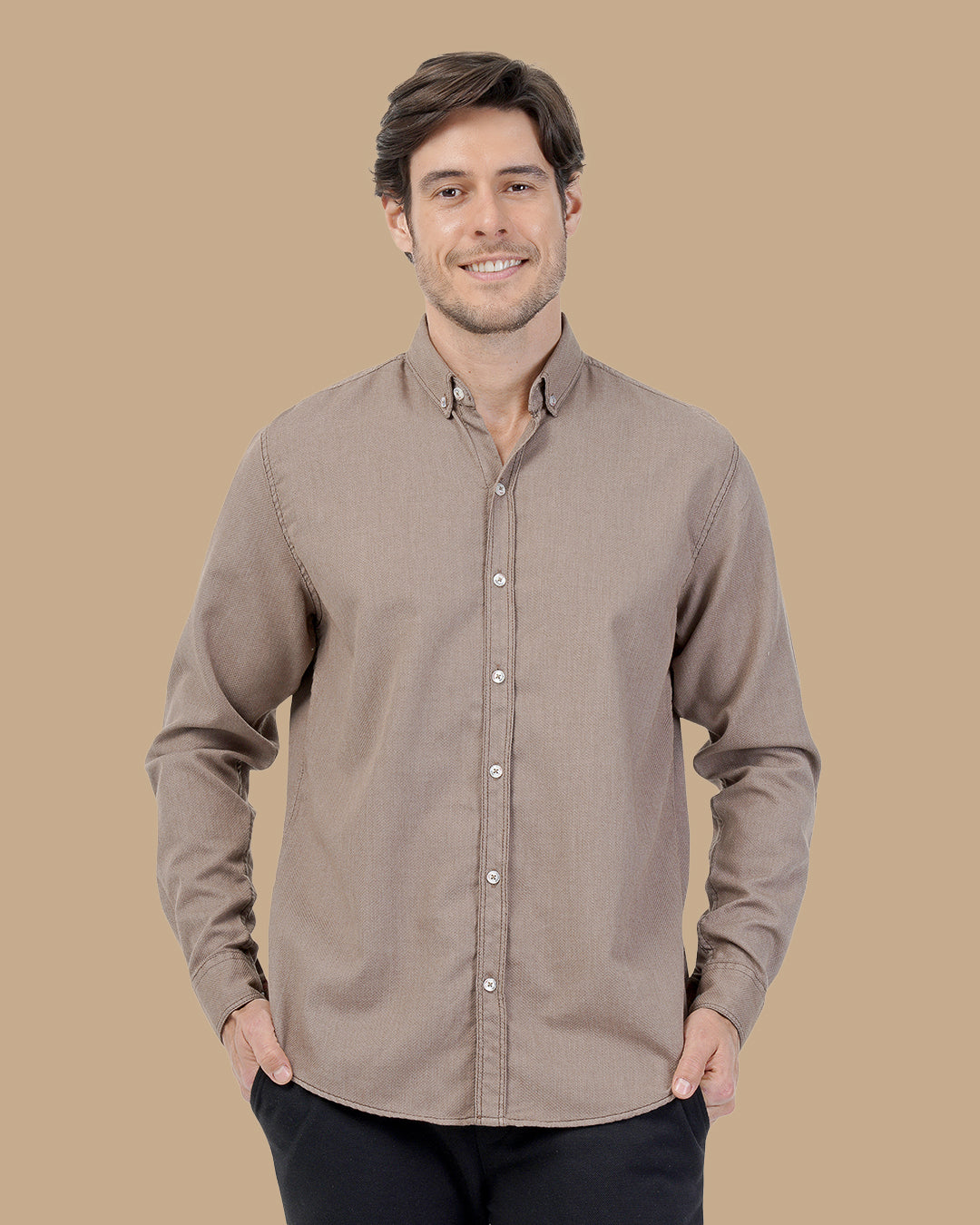 Brown Cotton shirt