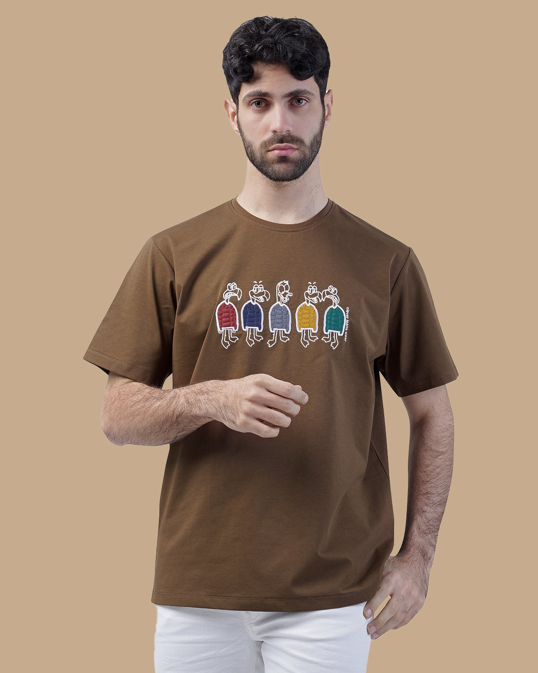 Brown Cotton T-shirt