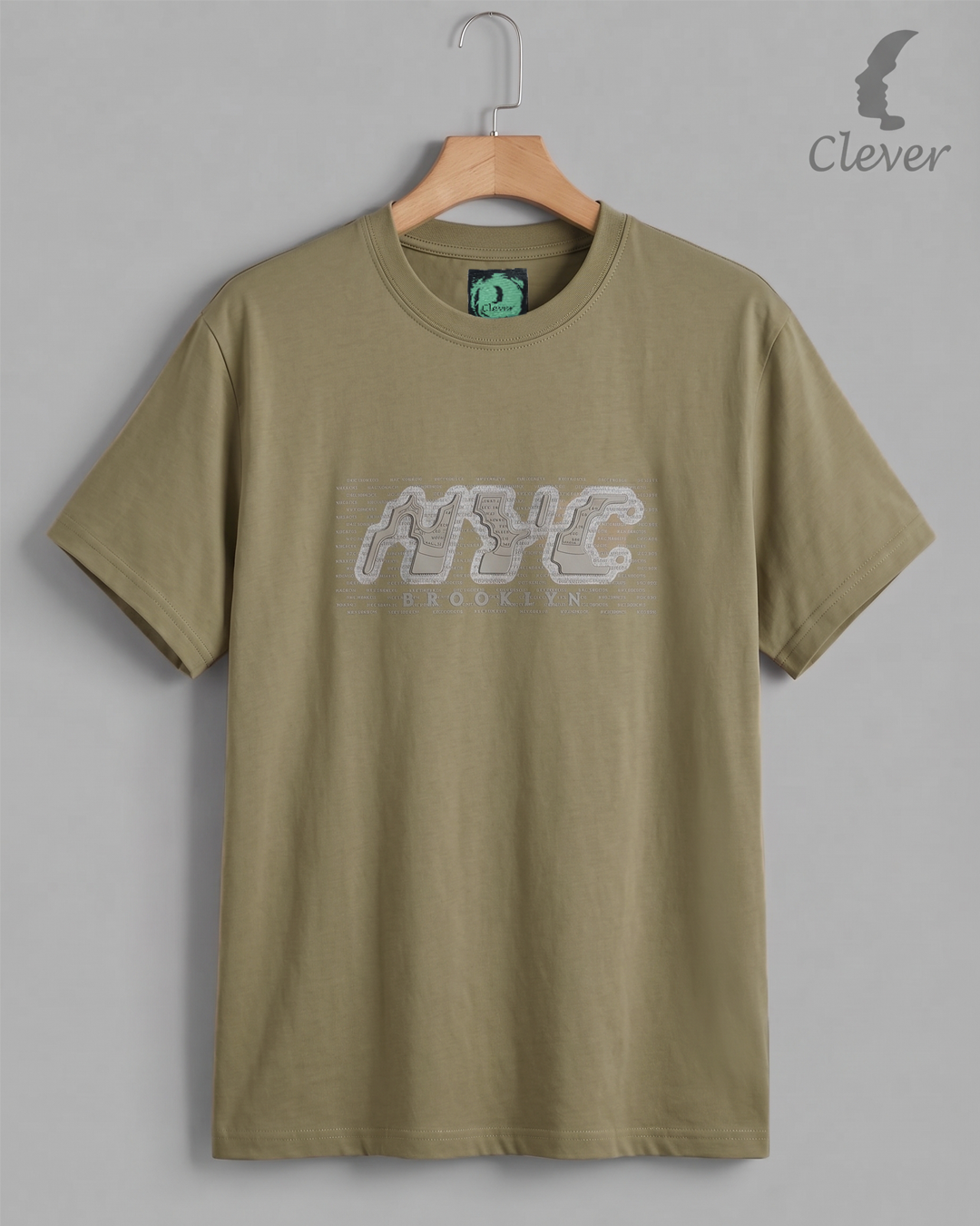 Men's "NYC Brooklyn" Graphic T-Shirt - Olive Green