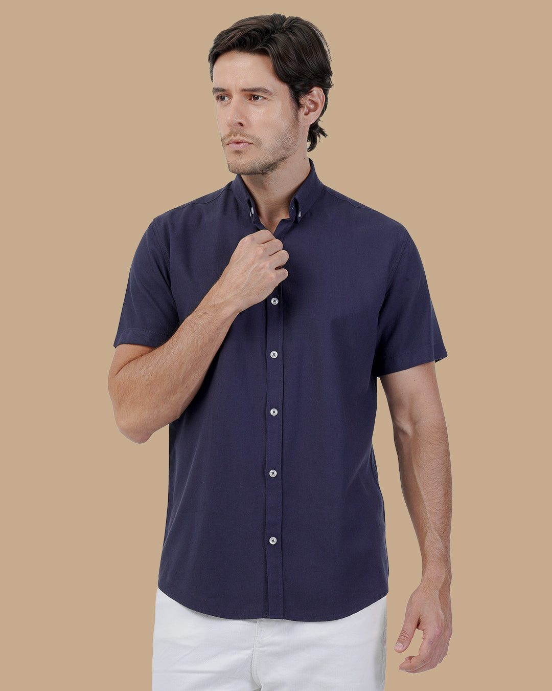 Navy Blue Cotton shirt
