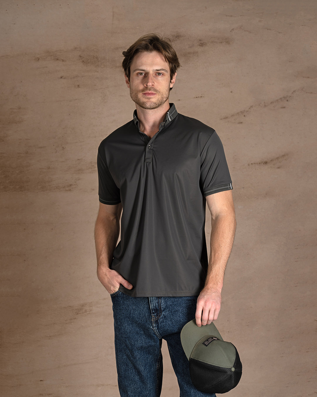 Oil cotton Polo Shirt Short sleeves