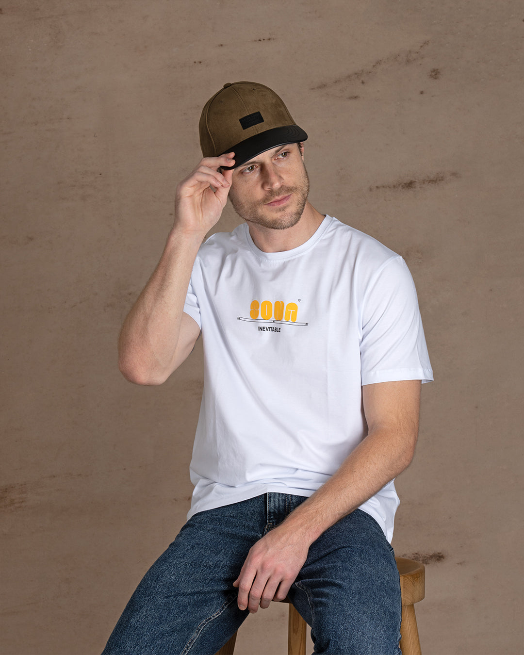 White printed Cotton T-shirt