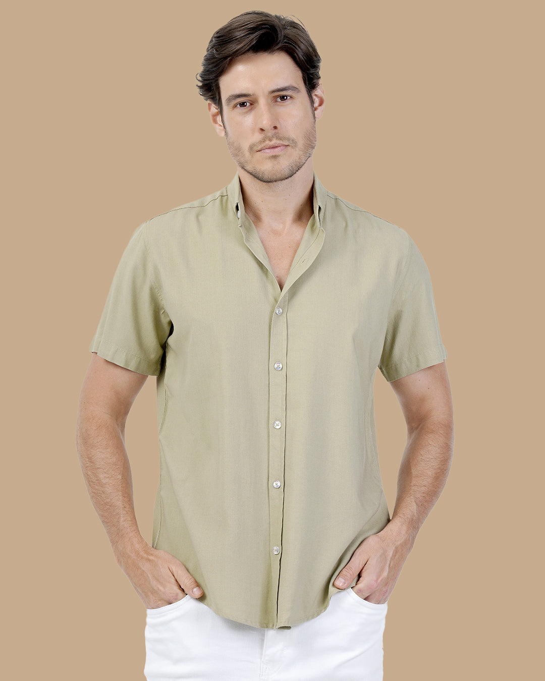 Light Olive Cotton shirt