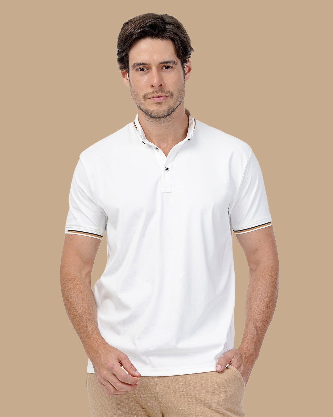 White Cotton Polo Shirt