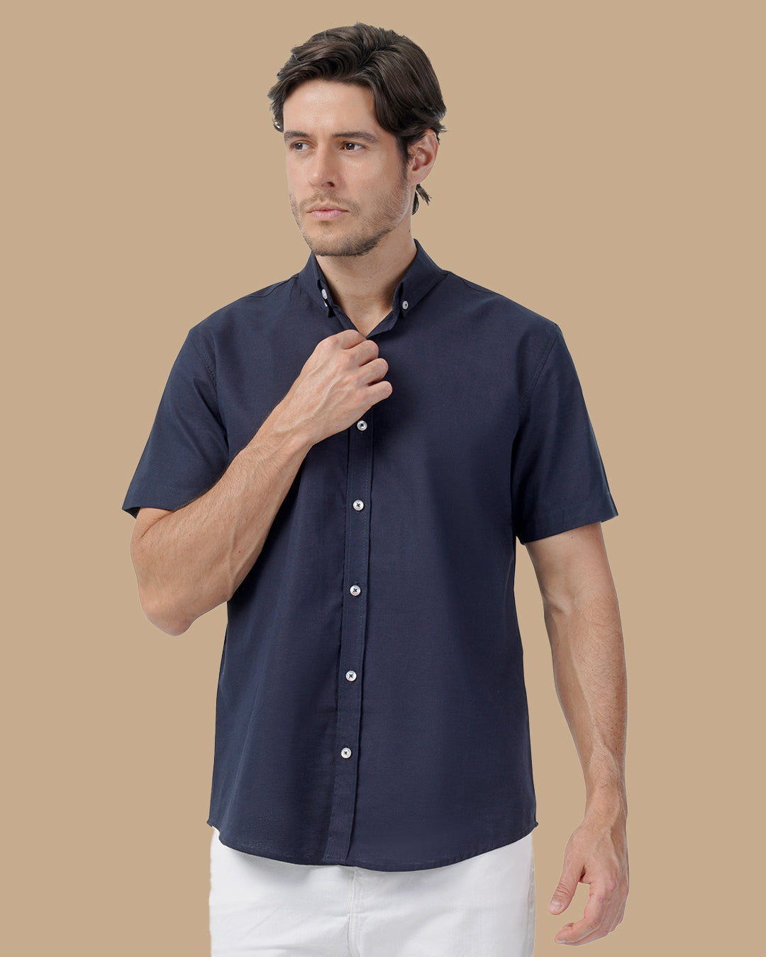 Navy Blue Linen shirt
