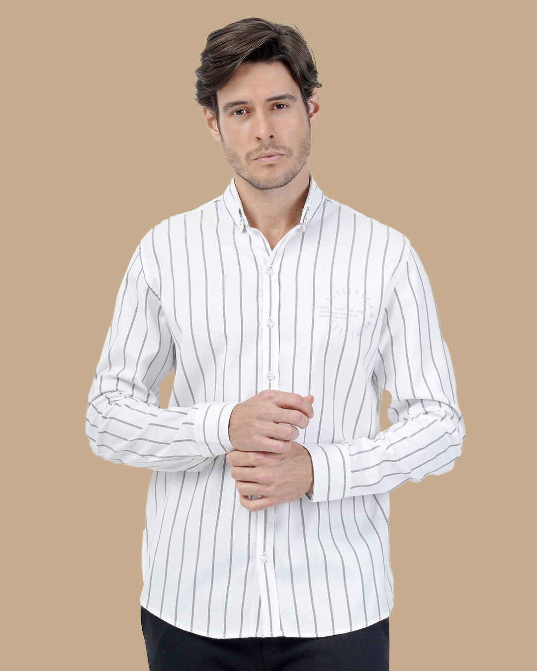 White Cotton Big size shirt