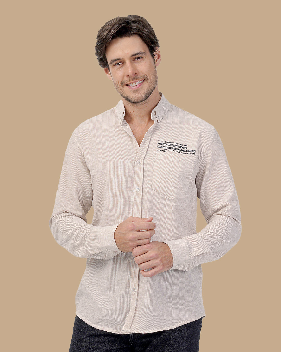 Light Brown Cotton shirt
