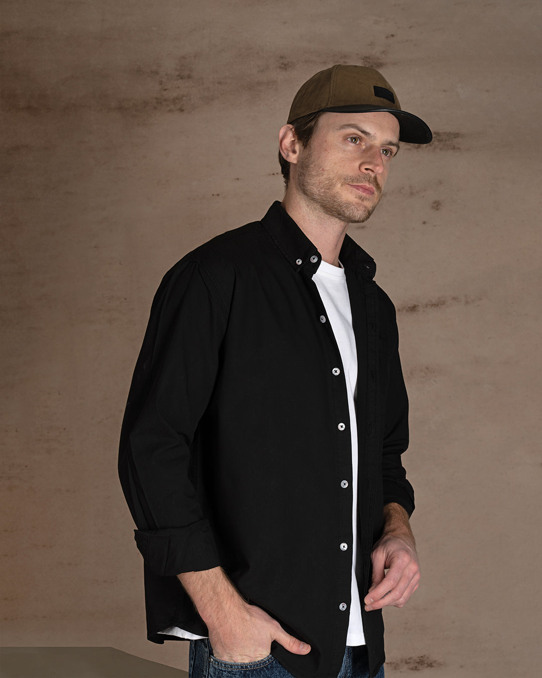 Black striped Cotton shirt