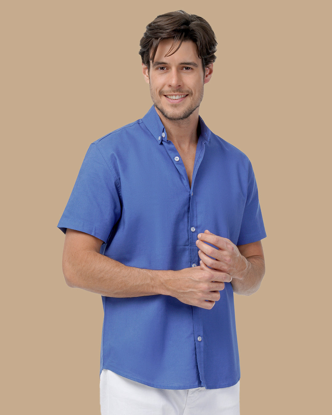 Royal Blue Linen shirt