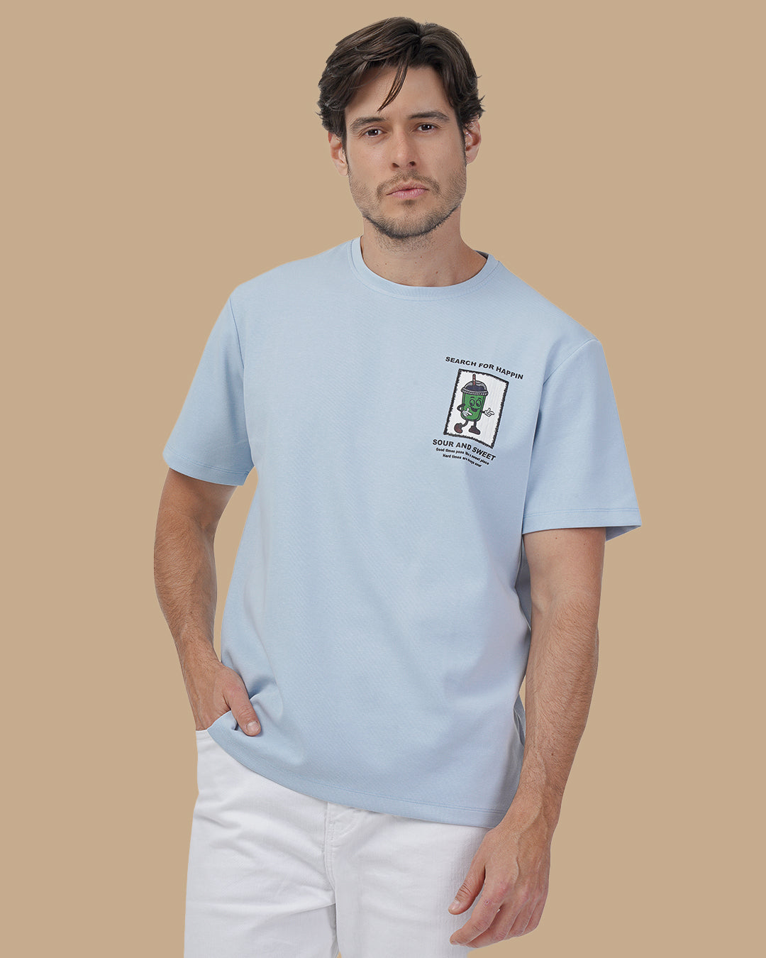 Baby Blue Cotton T-shirt