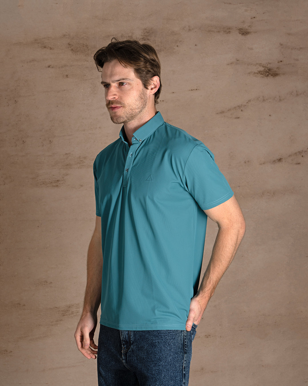 Royal Green Cotton Polo Shirt Short sleeves