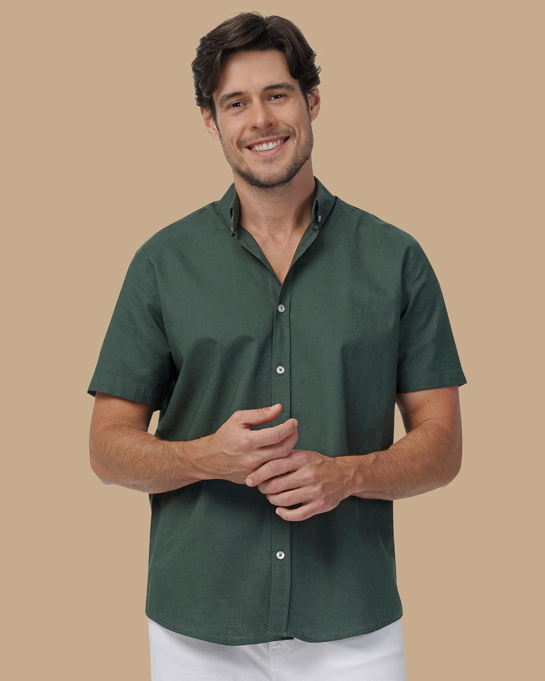 Dark Green Linen shirt