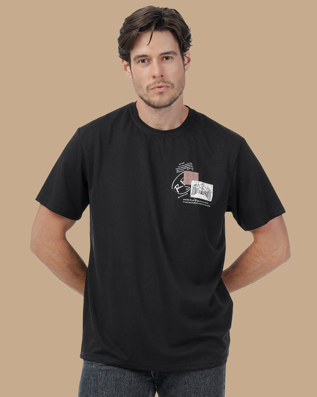Black Cotton T-shirt