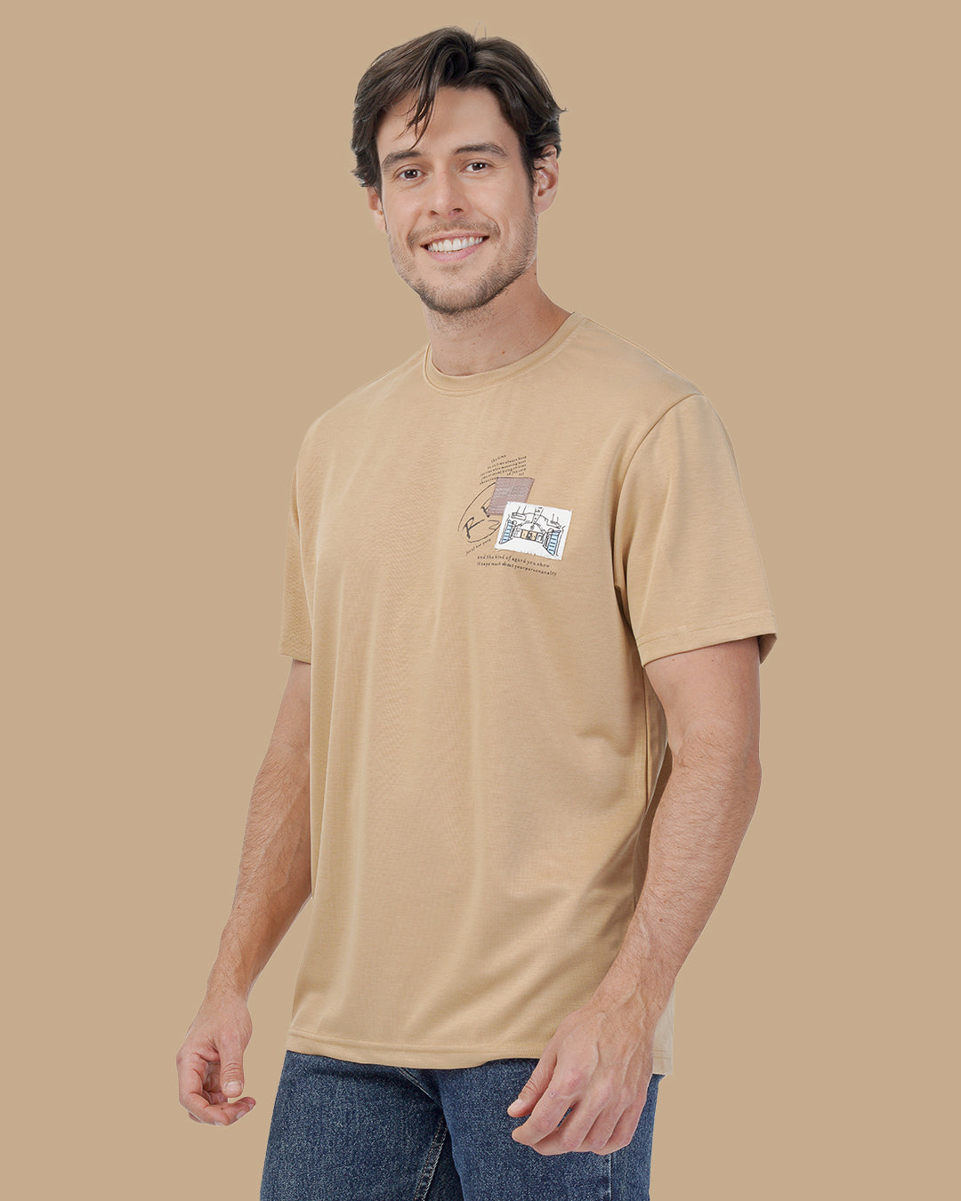 Camel Cotton T-shirt