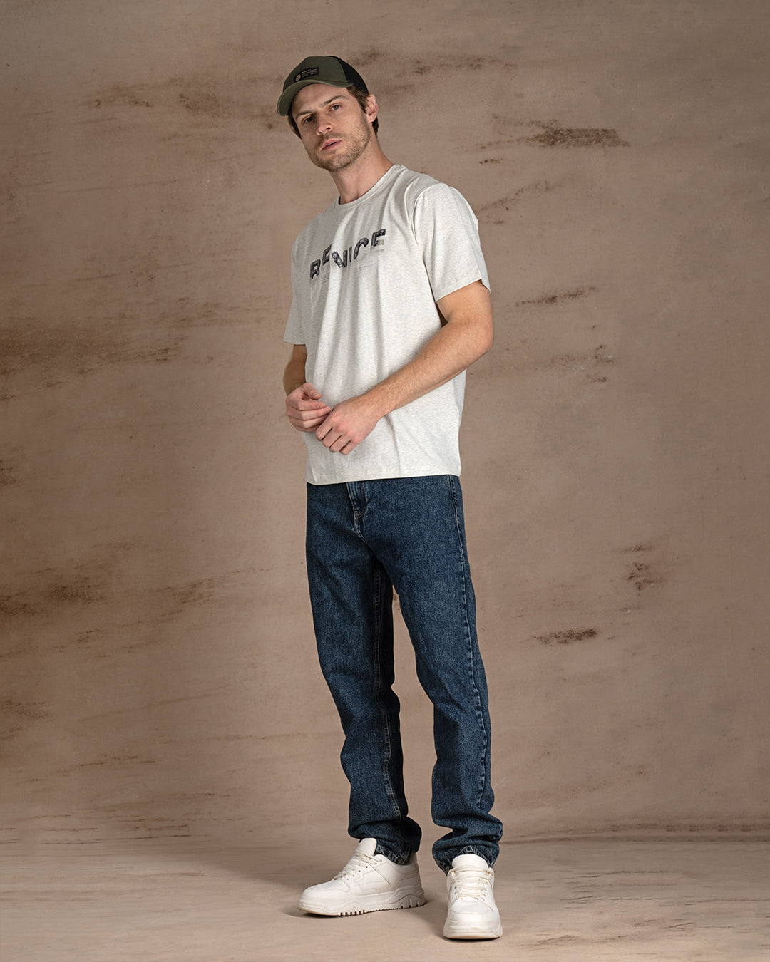 White Quarry printed Cotton T-shirt