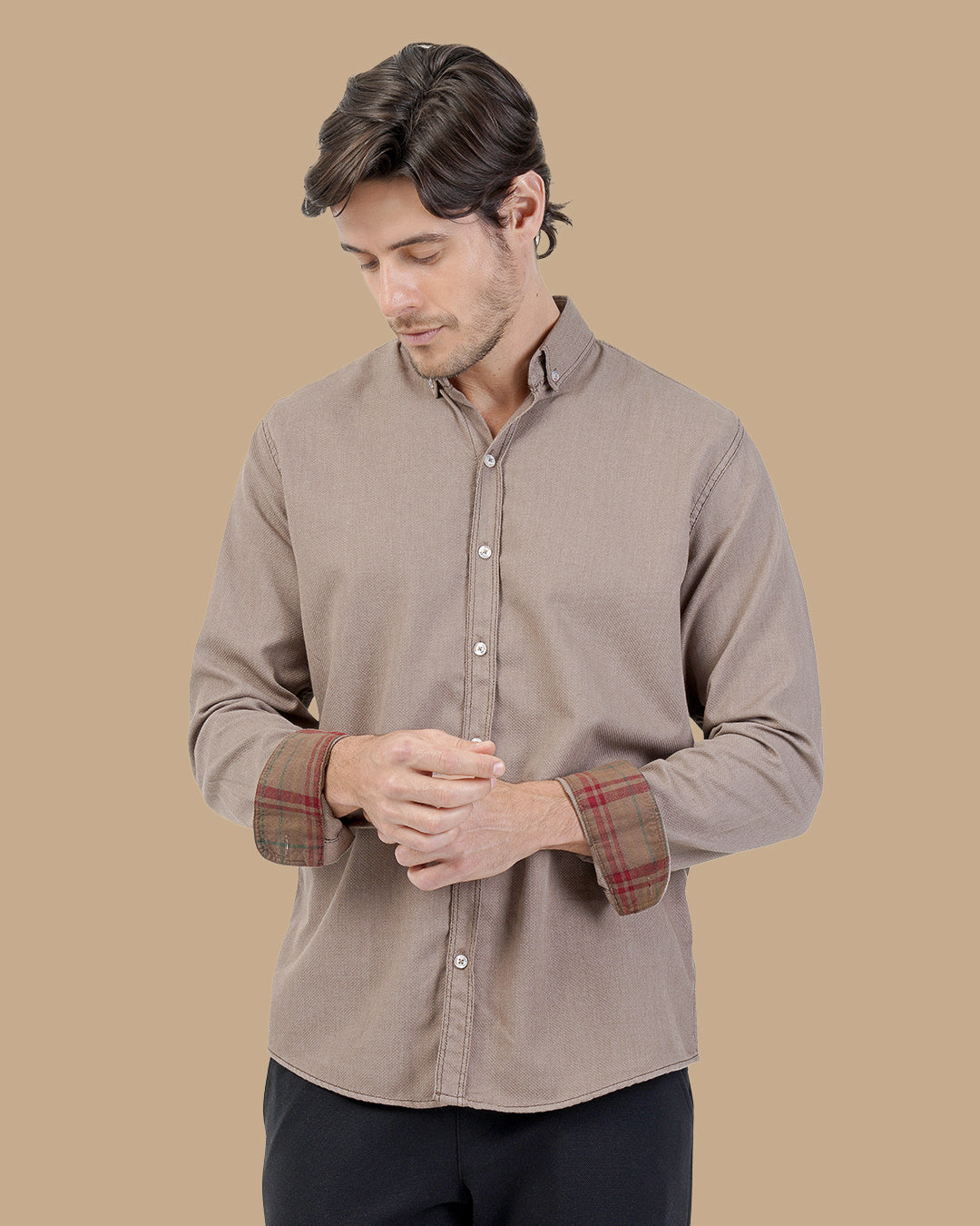Brown Cotton shirt