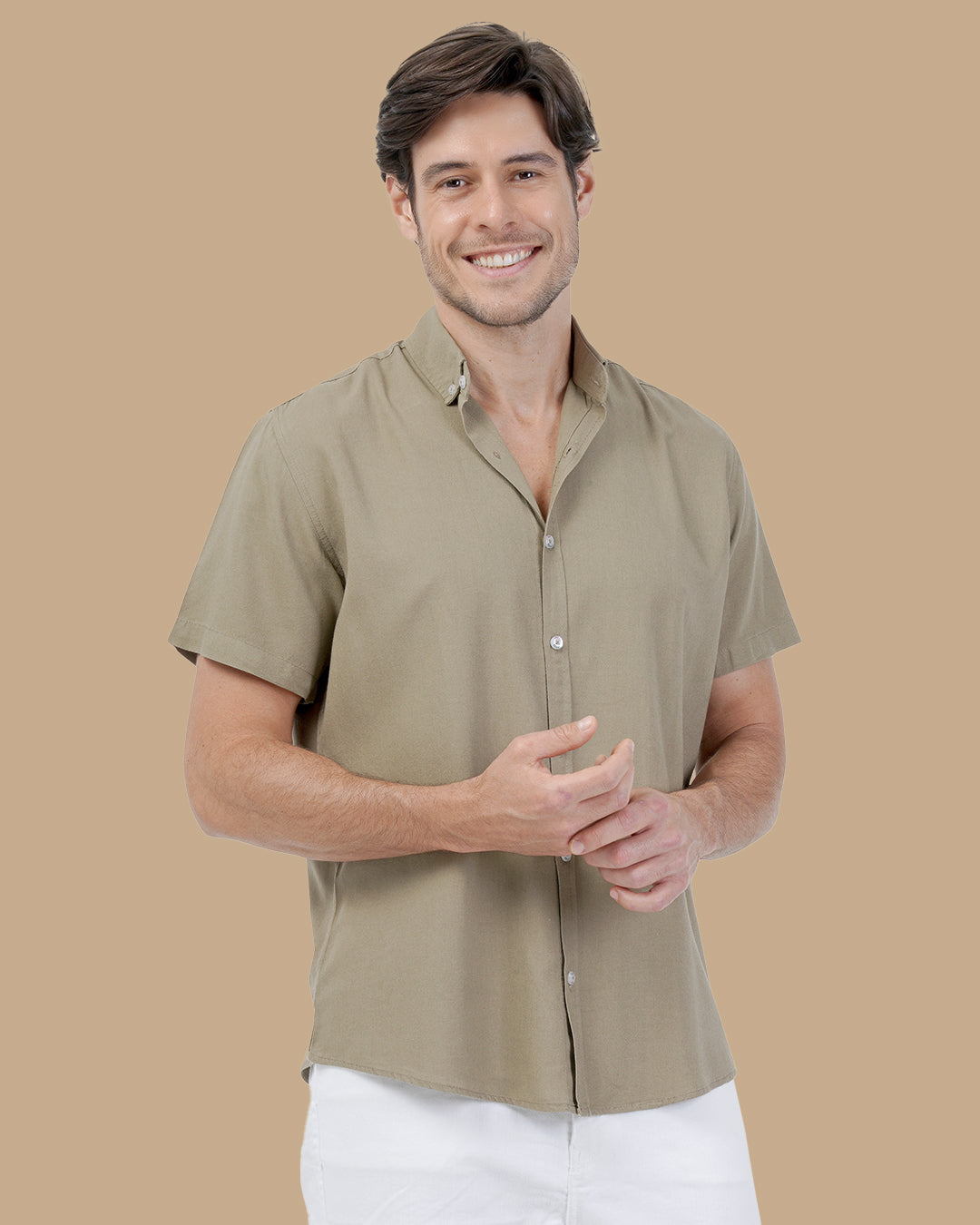 khaki Cotton shirt