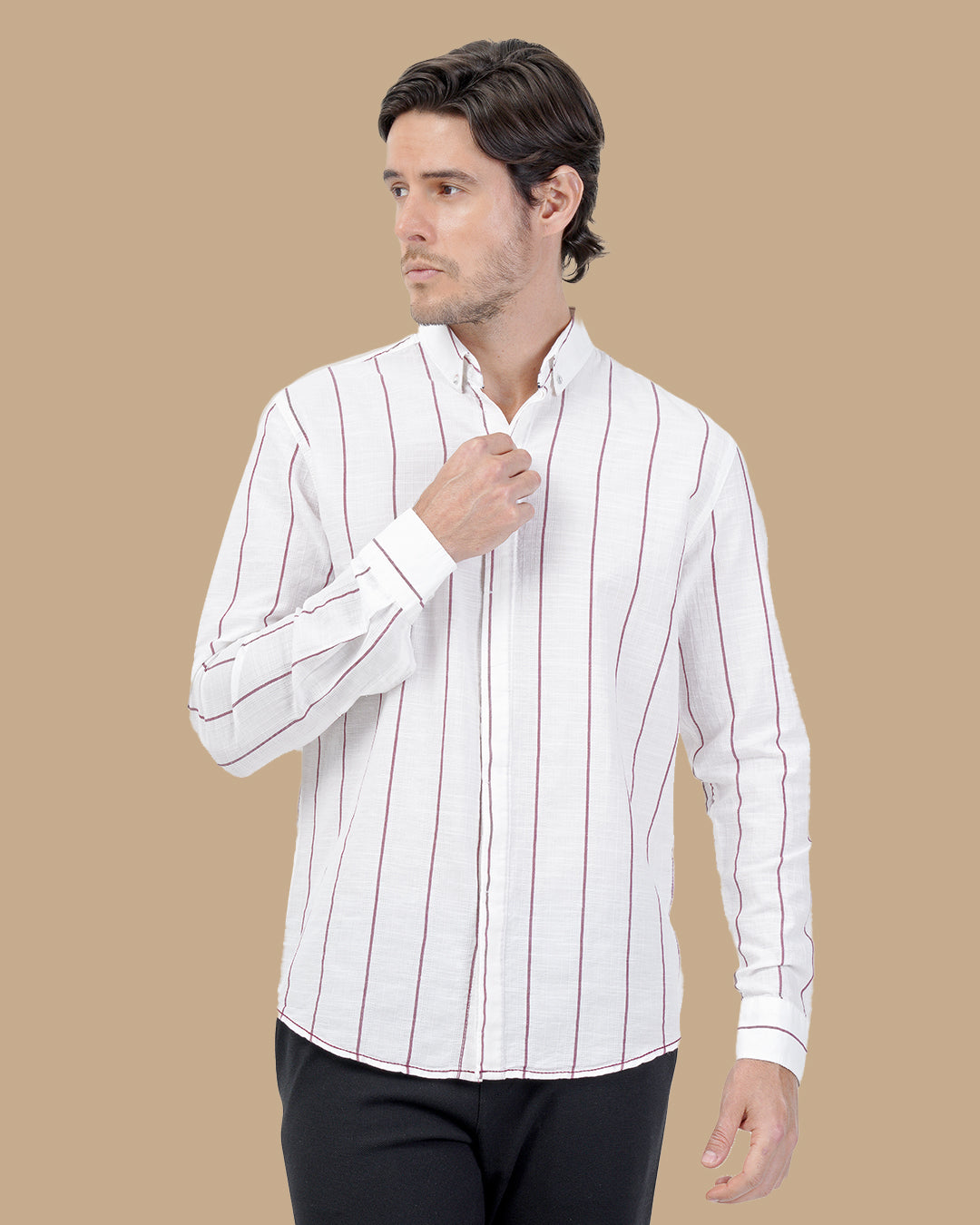 Burgundy Cotton shirt