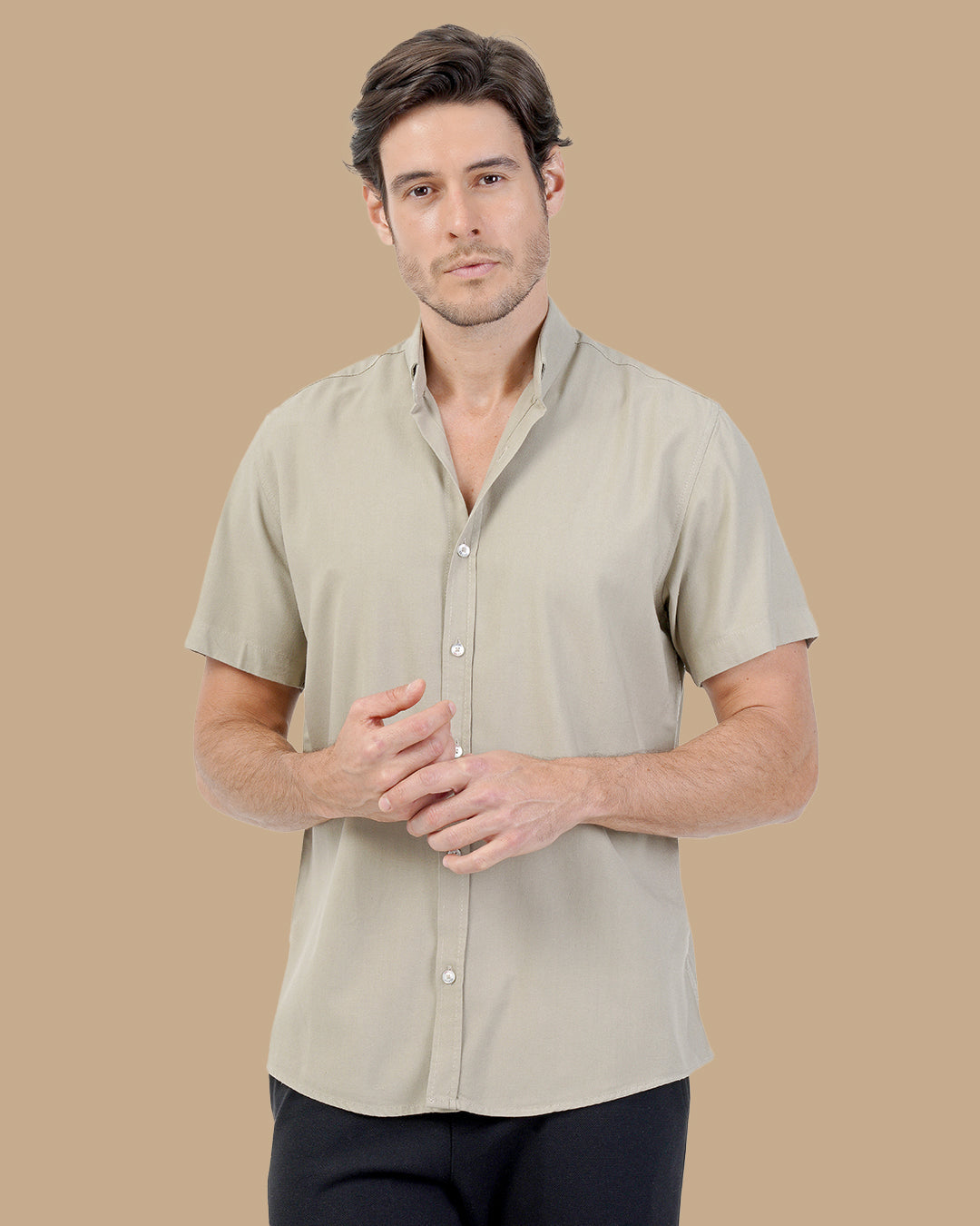 Beige Medium Cotton shirt