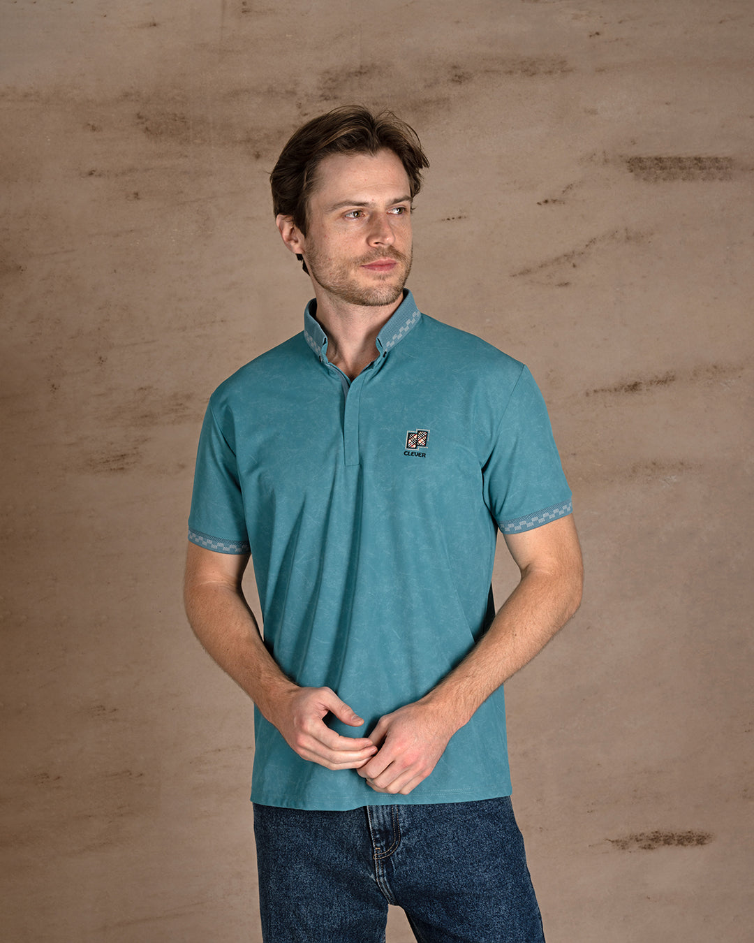Dark Mint Turkish cotton Polo Shirt Short sleeves