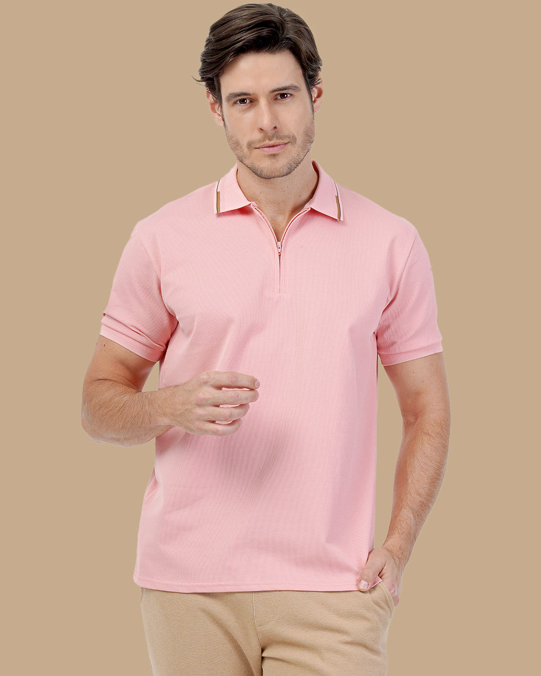 Rose Cotton Polo Shirt