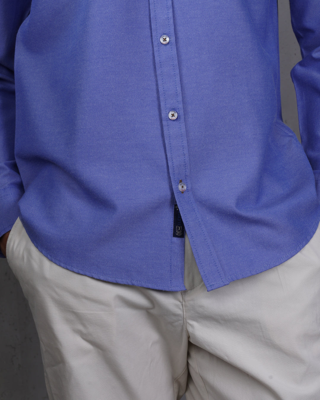 Blue Long Sleeve Cotton Shirt