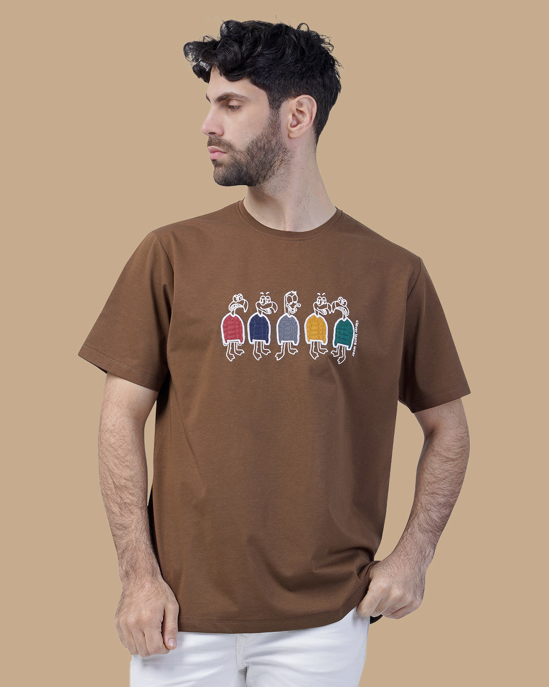 Brown Cotton T-shirt