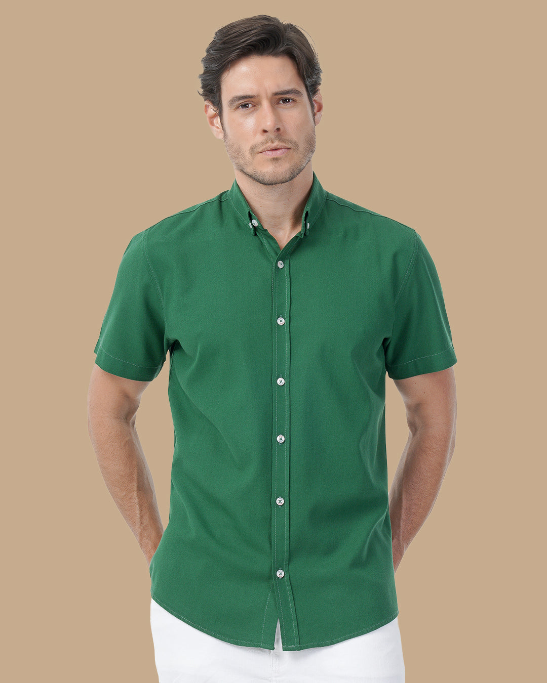 Royal Green Cotton shirt
