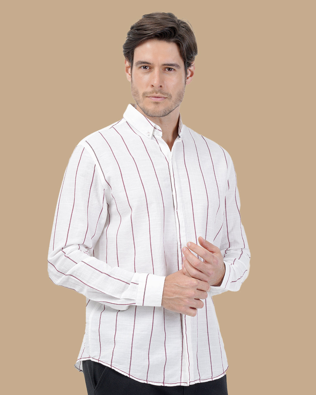 Burgundy Cotton shirt