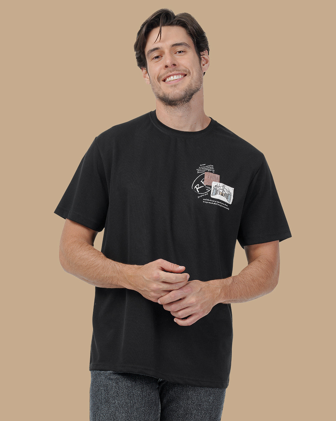 Black Cotton T-shirt