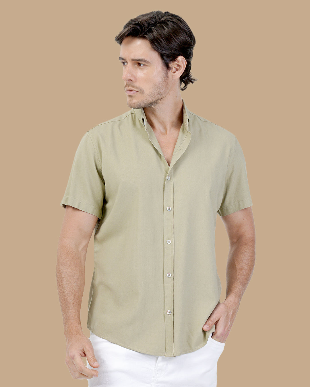 Light Olive Cotton shirt