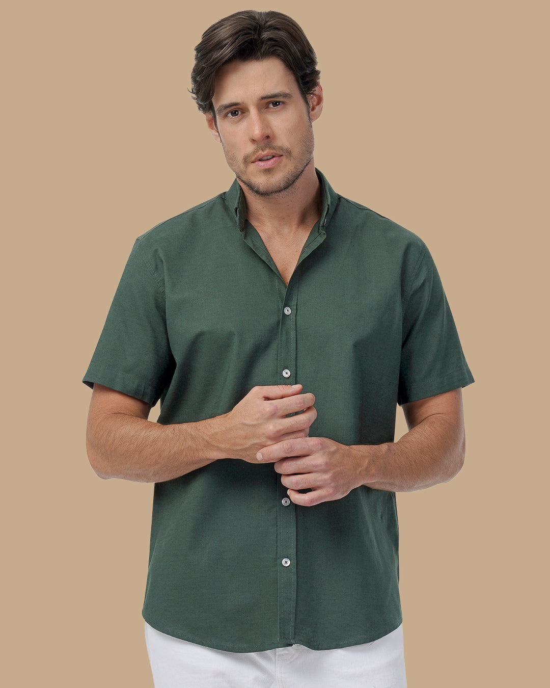 Dark Green Linen shirt