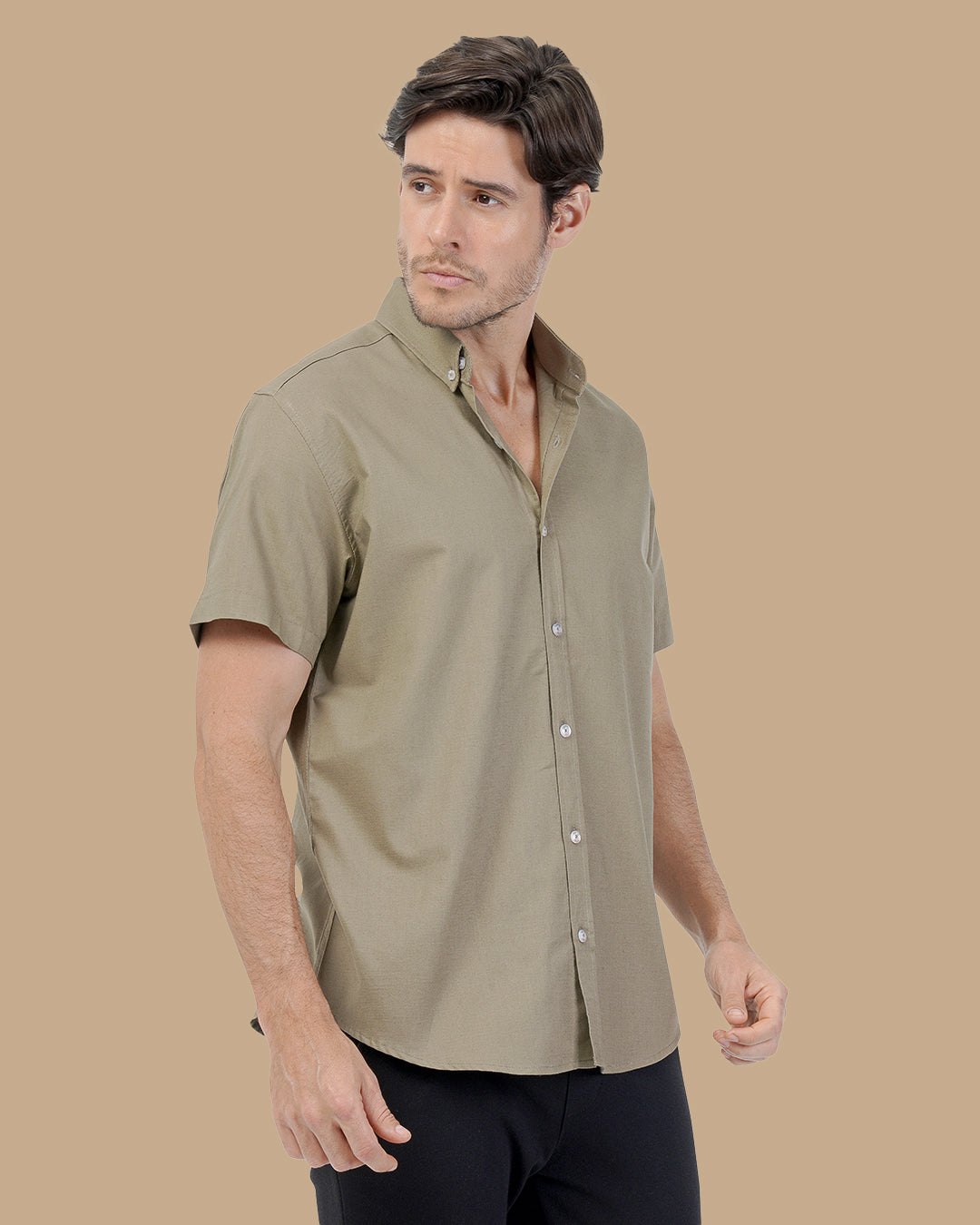 Olive Brown Linen shirt