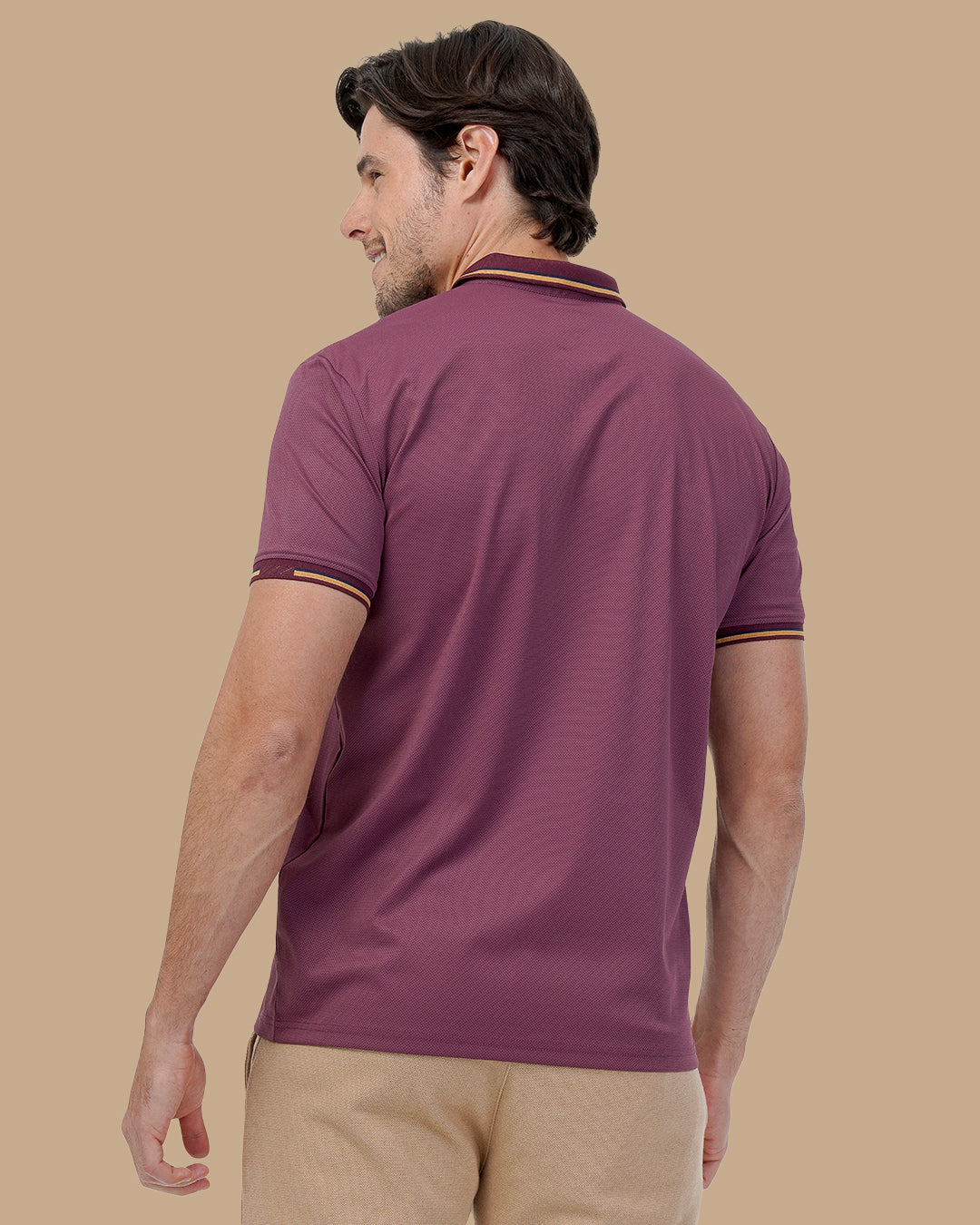 Mauve Cotton Polo Shirt