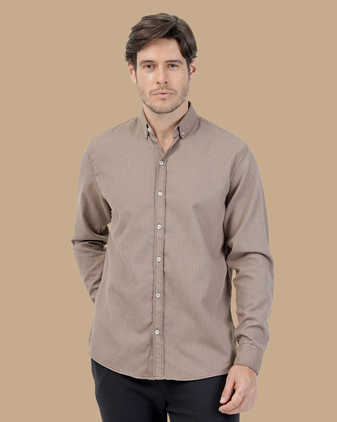 Brown Cotton shirt
