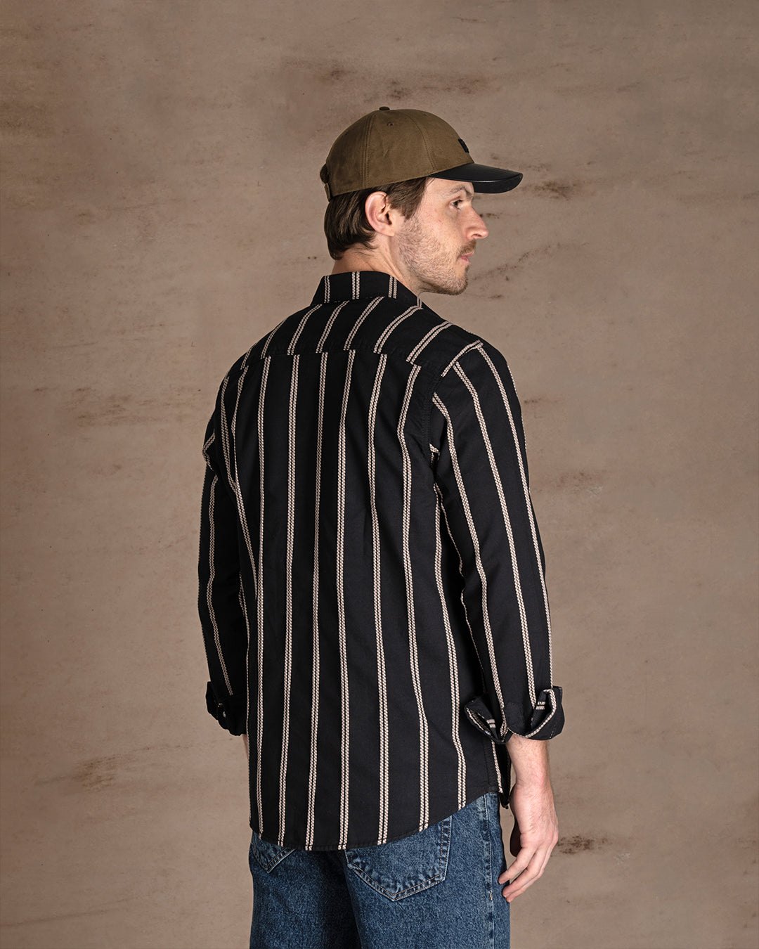 Black striped Cotton shirt