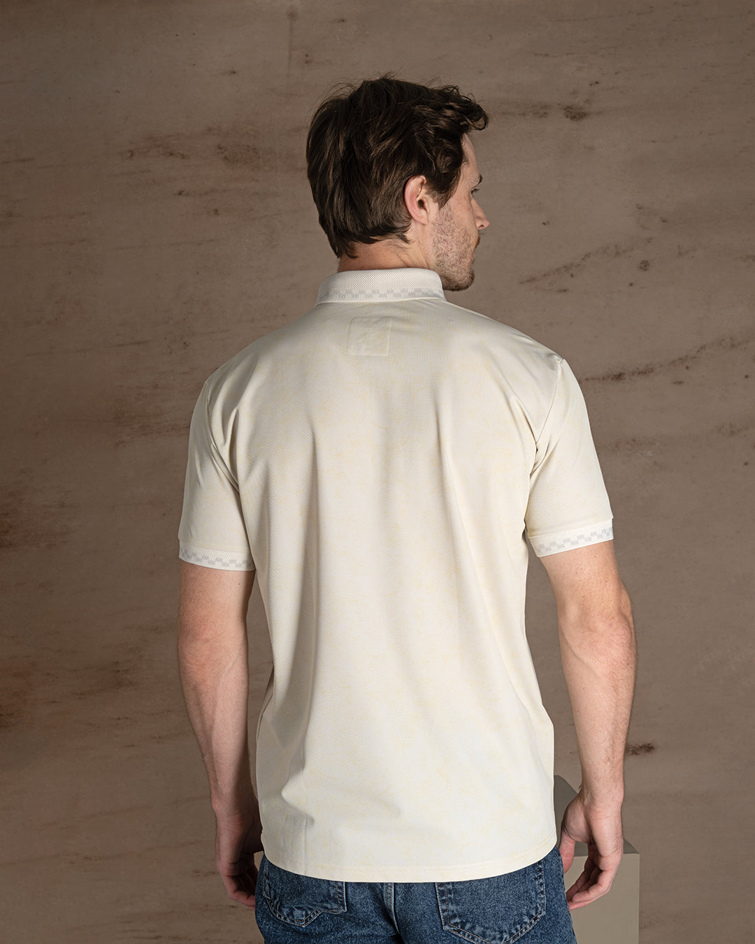 Beige Turkish cotton Polo Shirt Short sleeves