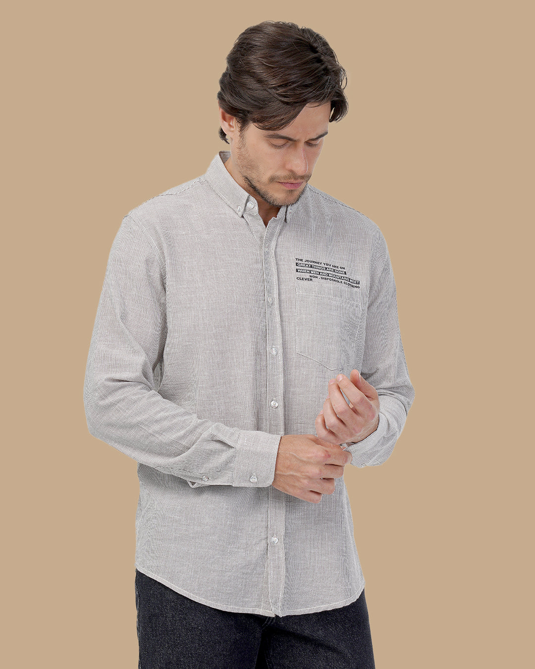 Brown Cotton shirt